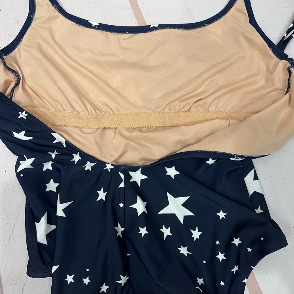 J.Crew Navy Americana Stars Scoop Back One Piece Swimsuit - Picture 5 of 7